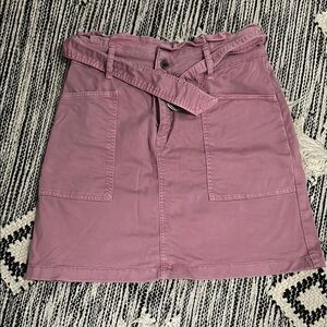Pink Belted Women's Skirt